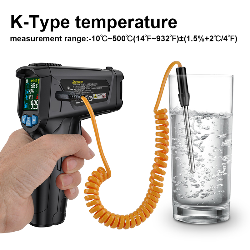 Thermometer Digital - Cyfrowy przemysłowy termometr na podczerwień z